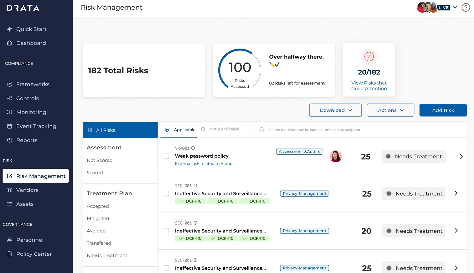 Drata Risk Management