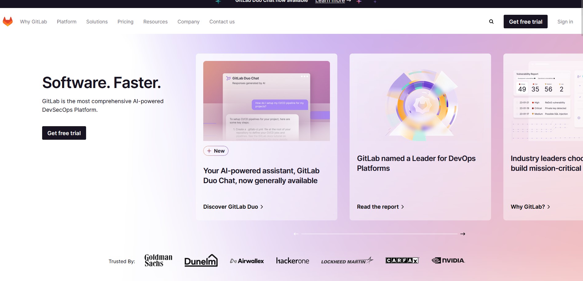 GitLab Home Page