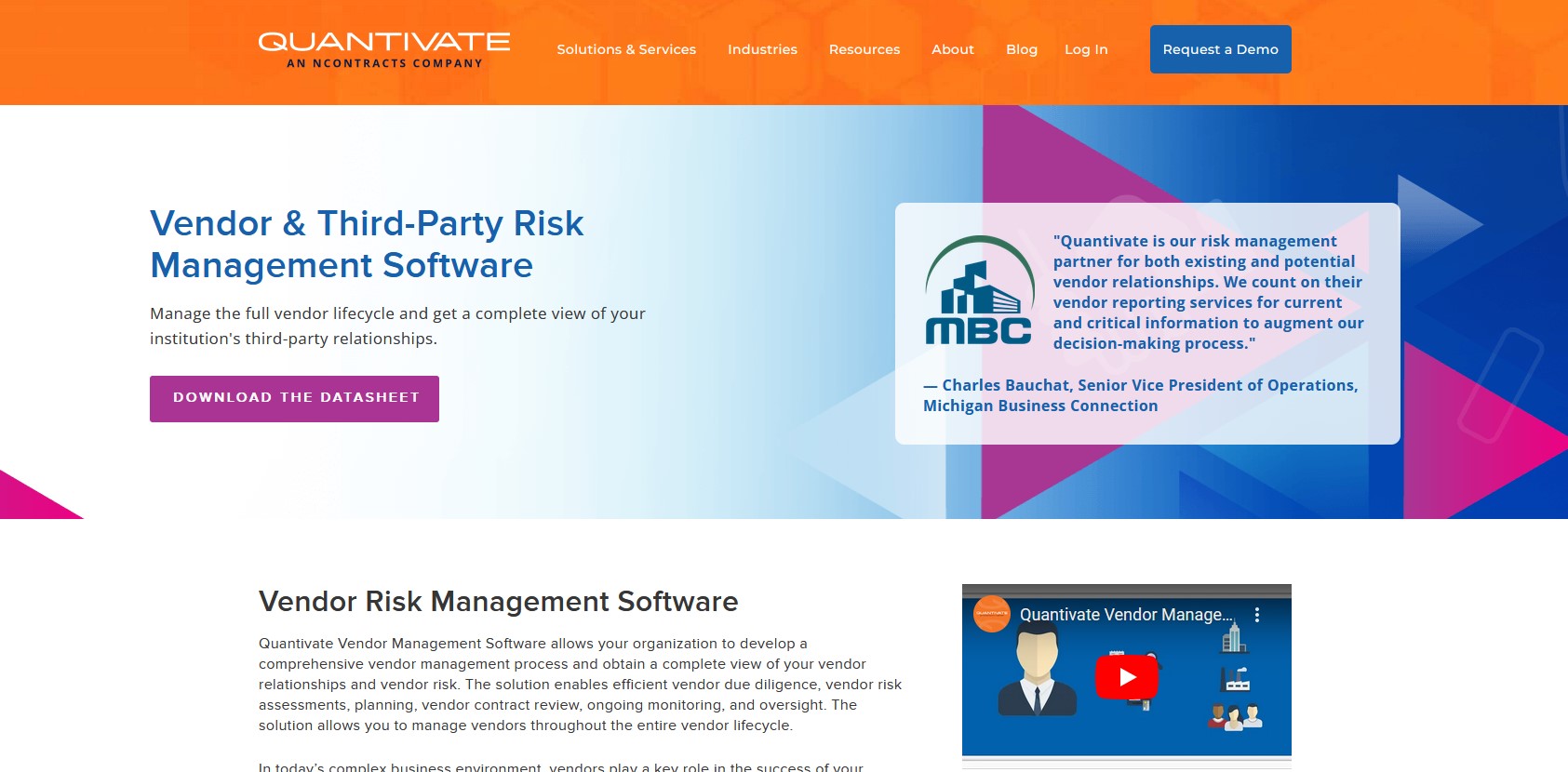 Quantivate Vendor Risk Management Software