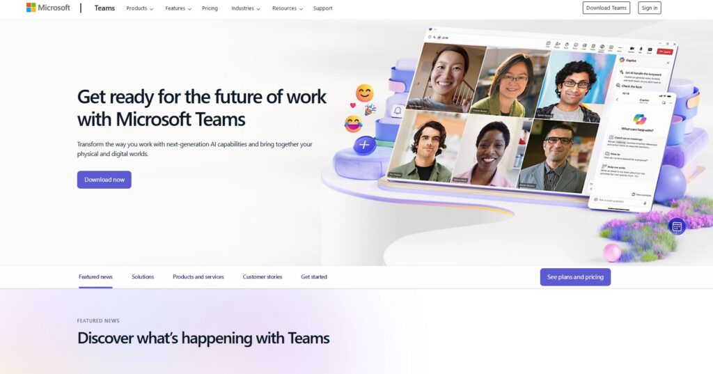 Microsoft Teams Home Page