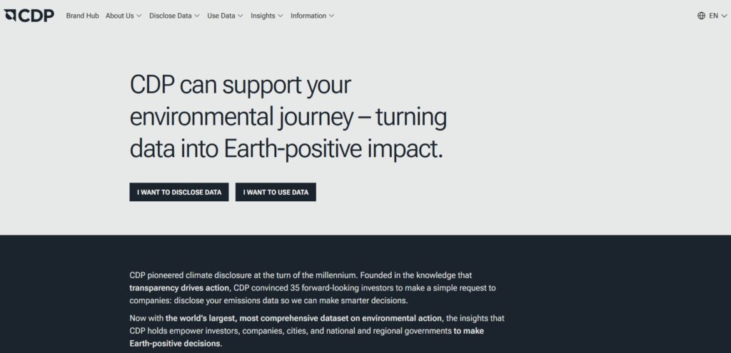 Carbon Disclosure Project Home Page