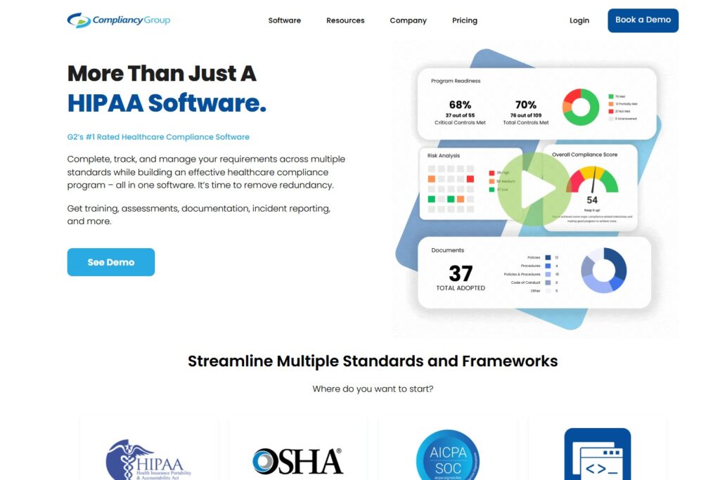 Compliancy Group HIPAA Compliance Software