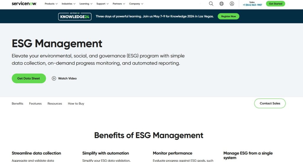 Servicenow ESG Management